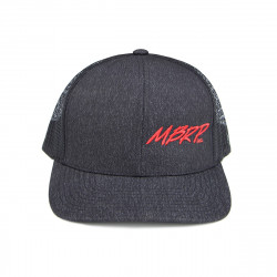 MBRP Snapback Cap Charcoal Grey with Red Stitch L-XL